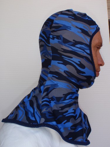 SSA Nylon Lycra Hood Blue Camouflage